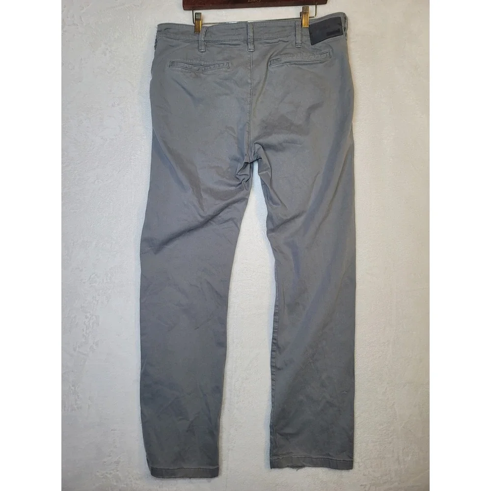 Mavi Philip Relaxed Straight Leg Pants Mens 38x33 Grey Chino Trousers Cotton